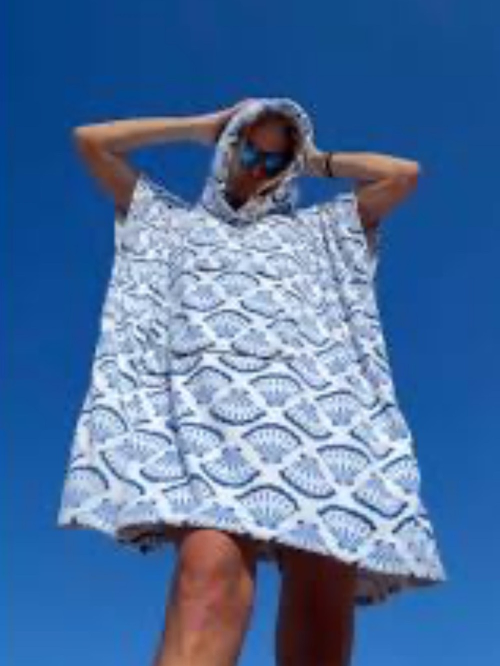 Seashell Hooded Towel Poncho by Throwzy